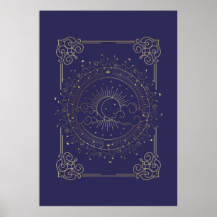 Póster Sun and the Moon, Tarot magic
