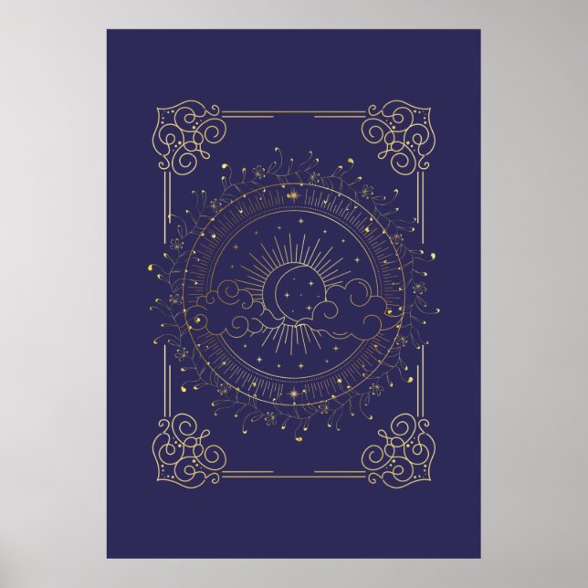 Póster Sun and the Moon, Tarot magic  (Frente)