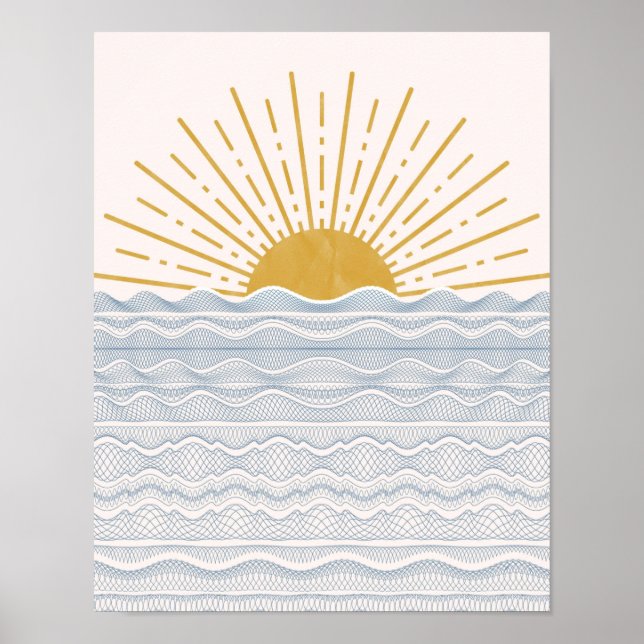 Poster Sun, arte de pared Sun, Poster Sunrise, imp (Frente)