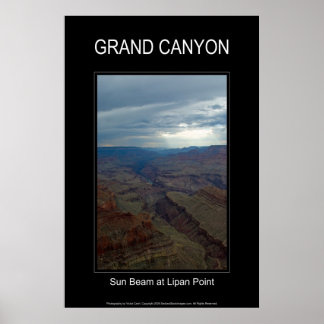 Póster Sun Beam at Lipan Point 4859 Black Poster