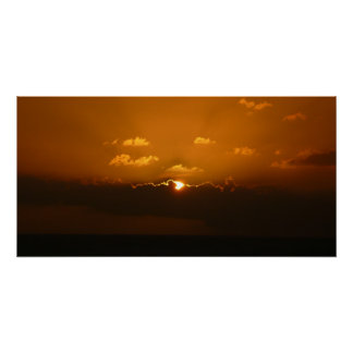 Póster Sun Behind Clouds I Naranja Sunset Photo