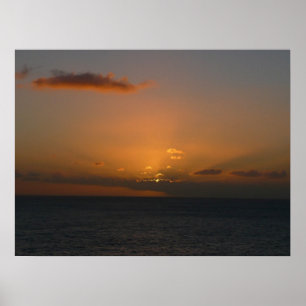 Póster Sun Behind Clouds II Seascape Photography