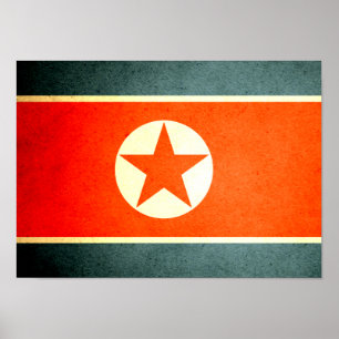 Póster Sun besó la bandera de Corea del Norte