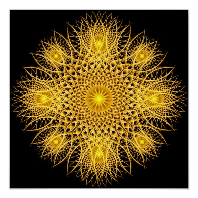 Póster Sun Flake Mandala (Anverso)