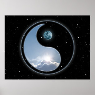 Póster Sun-Luna Yin Yang