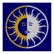 SUN & MOON Symbol - plata dorada