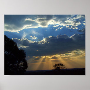 Póster Sun Rays Cielos Espirituales : Victoria Australia 