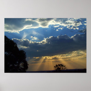 Póster Sun Rays Cielos Espirituales : Victoria Australia