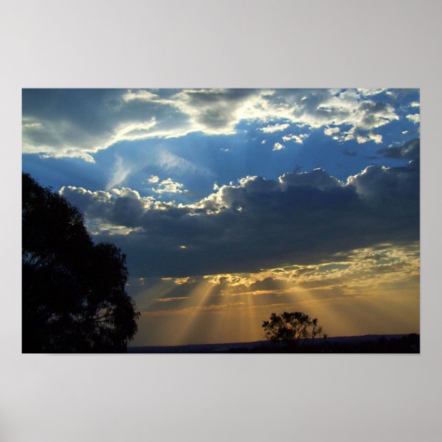 Póster Sun Rays Cielos Espirituales : Victoria Australia  (Frente)