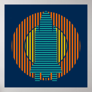 Póster sun rocket stripes