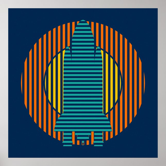 Póster sun rocket stripes (Frente)
