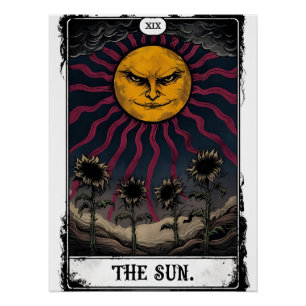 Póster Sun Tarot gótico