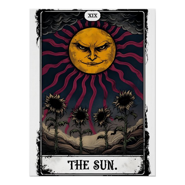 Póster Sun Tarot gótico (Anverso)
