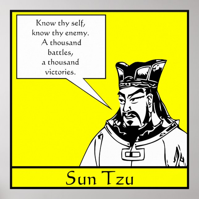 Póster Sun Tzu - Estratega militar chino (Frente)
