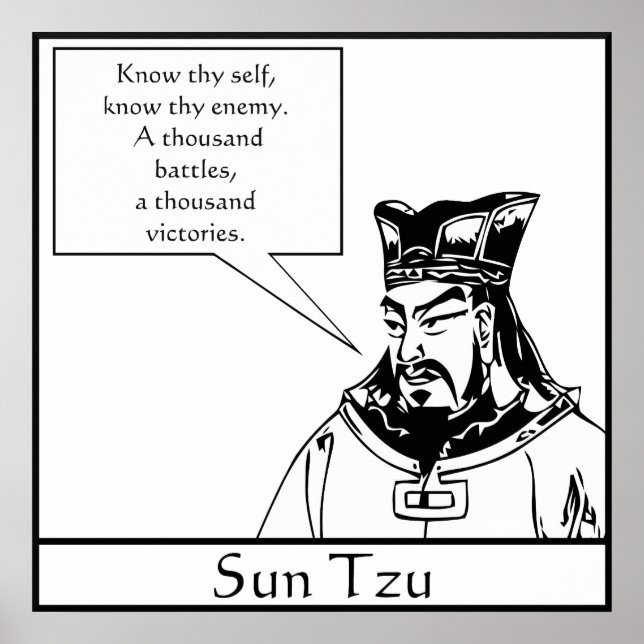 Póster Sun Tzu - Estratega militar chino (Frente)
