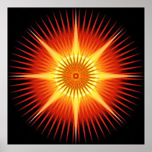 Póster Sun Urchin Mandala