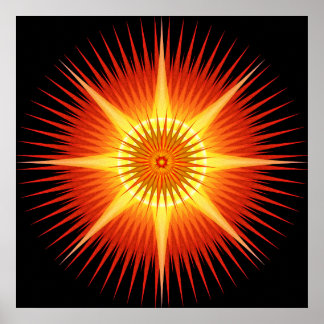 Póster Sun Urchin Mandala
