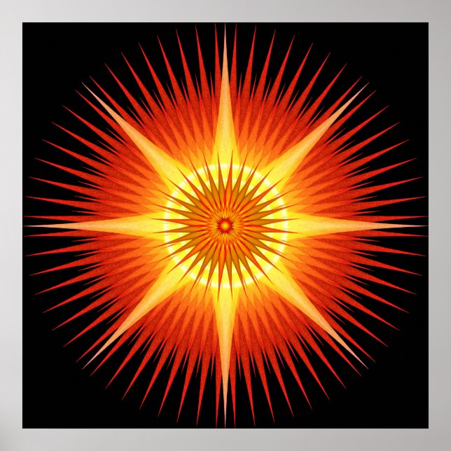 Póster Sun Urchin Mandala (Frente)