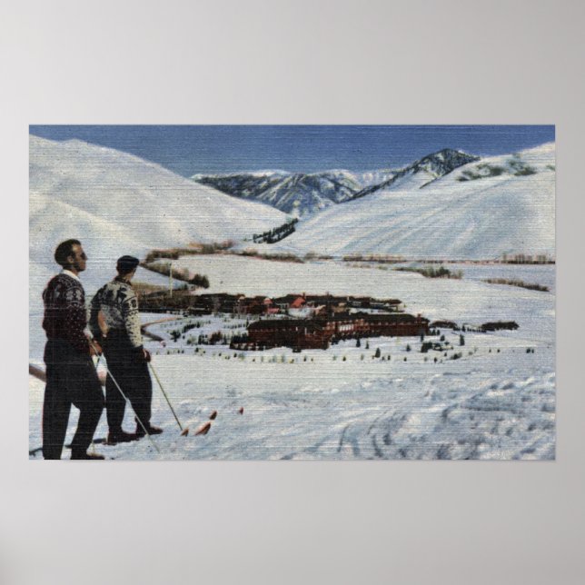 Póster Sun Valley, ID - Escena invernal de Sun Valley (Frente)