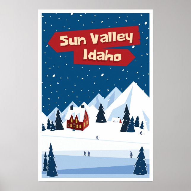 Póster Sun Valley, Idaho, Ski (Frente)