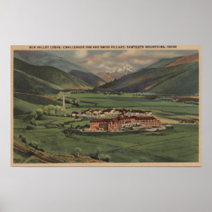 Póster Sun Valley, IDVview of Sun Valley Lodge