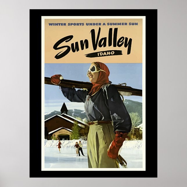 Póster Sun Valley, viaje de Idaho (Frente)