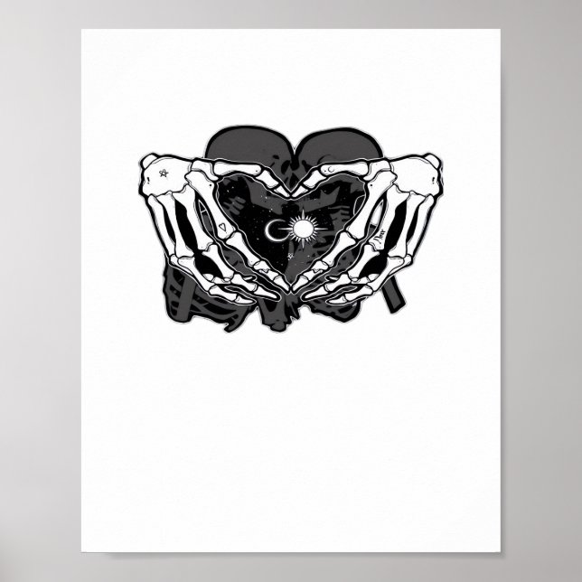 Póster Sunand~1 - Manos Skeleton Heart (Frente)