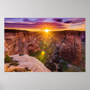 Póster Sunburst at Canyon de Chelly, AZ