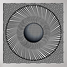 Póster Sunburst Op Art