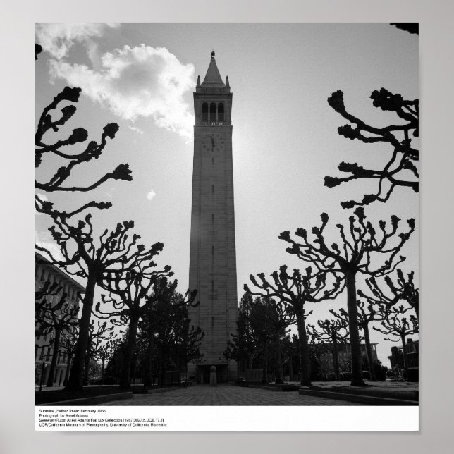 Póster Sunburst, Sather Tower, febrero de 1966 (Frente)