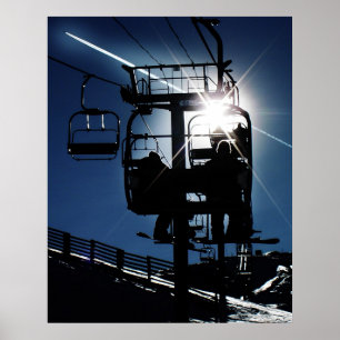 Póster Sunburst Silhouette "68"