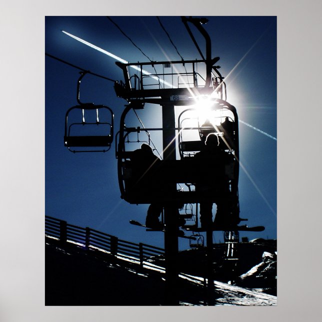 Póster Sunburst Silhouette "68" (Frente)