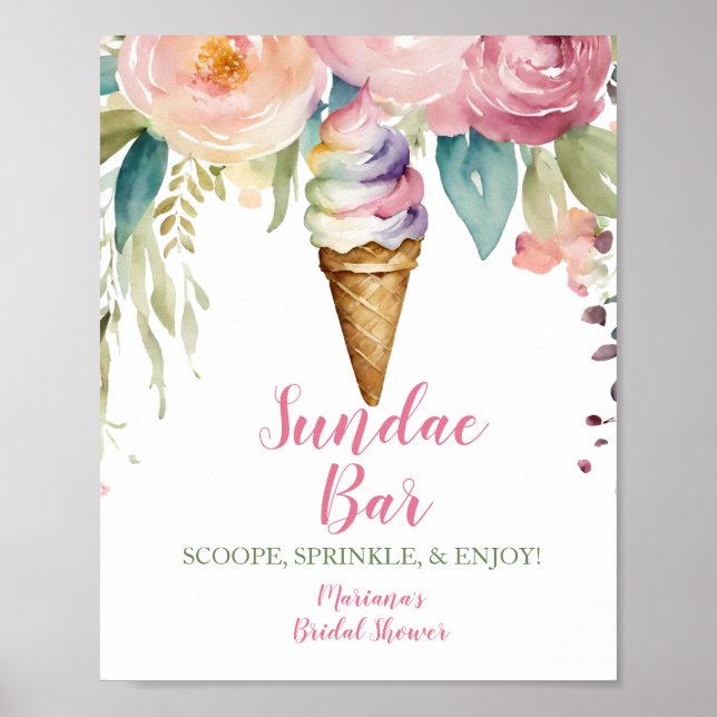 Póster Sundae Bar le han sacado la ducha de novia (Frente)