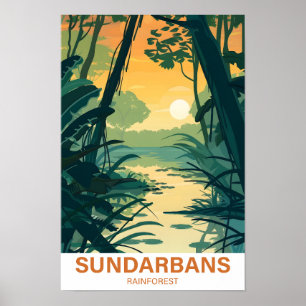 Póster Sundarbans selva tropical India Bangladesh viajan
