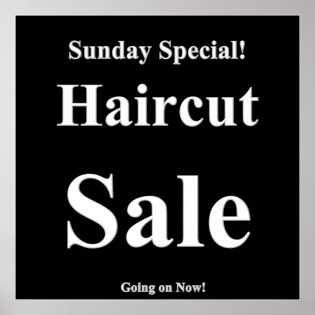 Póster Sunday Haircut Sale Poster Matte (Frente)