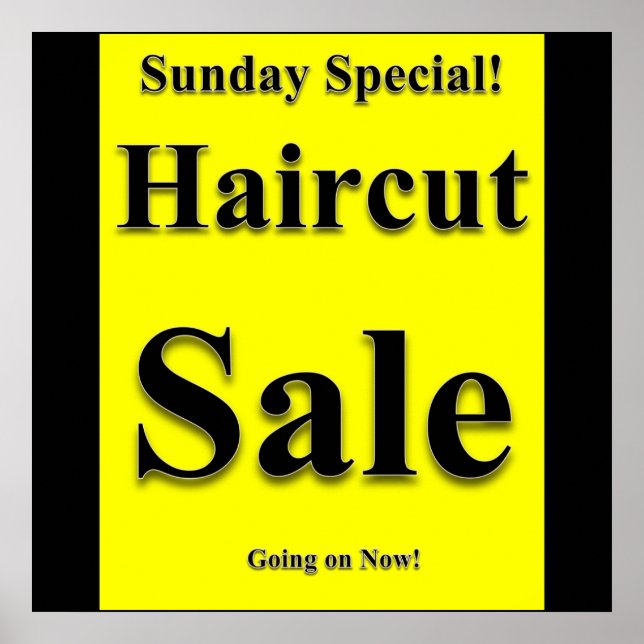 Póster Sunday Haircut Sale Poster Matte (Frente)