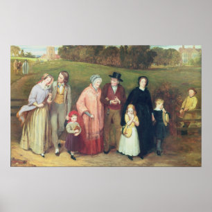 Póster Sunday Morning - The Walk from Church, 1846