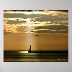 Póster Sunderland - Roker Pier & Lighthouse