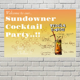 Póster Sundowner Tequila Cocktail Fiesta
