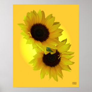 Póster Sunflower Art Print Beautiful Flower Art Print