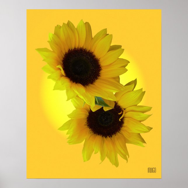 Póster Sunflower Art Print Beautiful Flower Art Print (Frente)