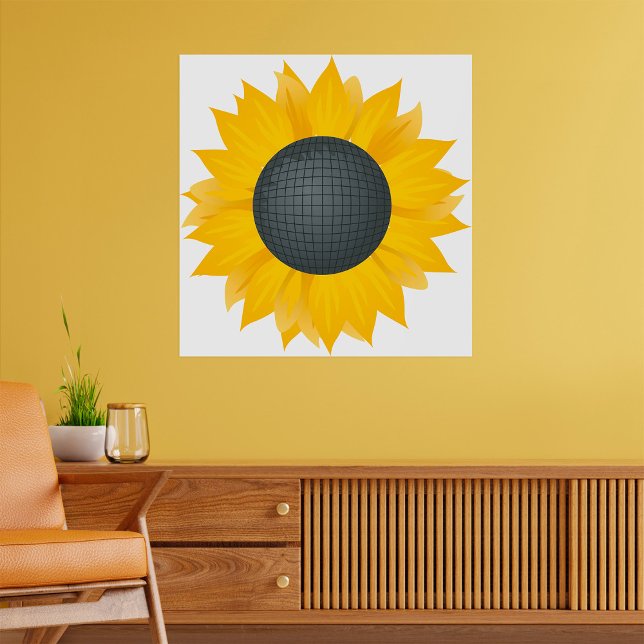Póster Sunflower Disco Ball Retro Fiesta Vibe (Subido por el creador)