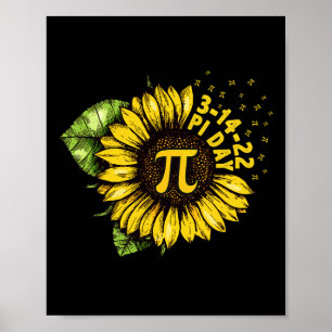 Póster Sunflower Happy Pi Day Shirt Mathemth Teach
