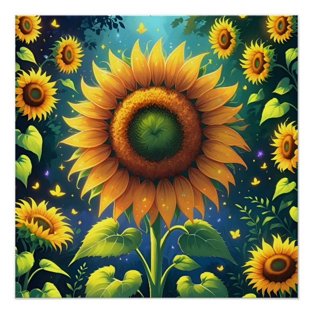 Póster Sunflower Surrealista (Anverso)