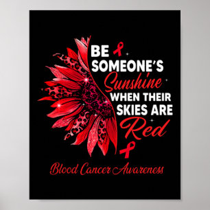 Póster Sunflower Sus Cielos Son Cáncer De Sangre Rojo Awa