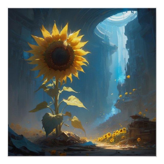 Póster sunflower wall art (Anverso)