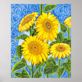 Póster Sunflowers