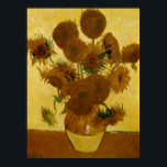 Póster Sunflowers: 1888 by Van Gogh<br><div class="desc">Post de Vincent Van Gogh - Pintura impresionista "Sunflowers: 1888."</div>