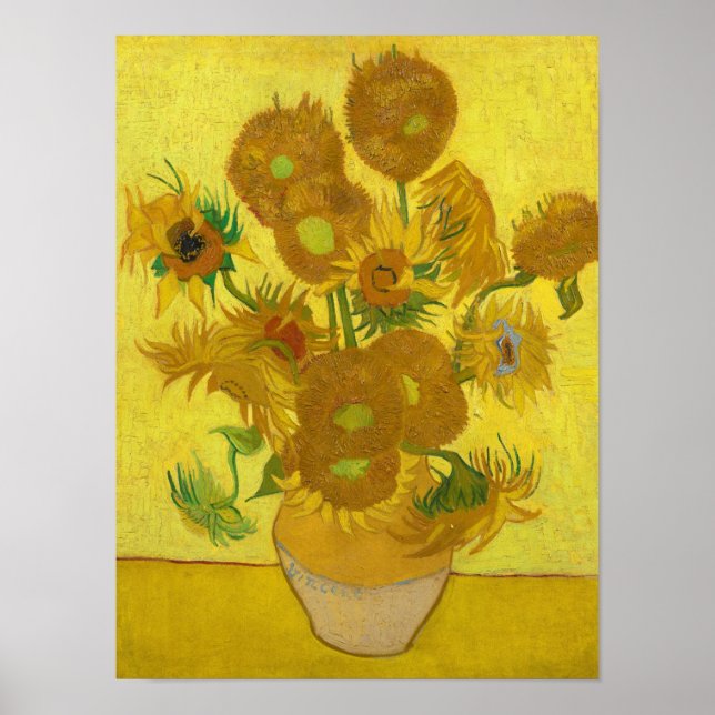 Póster Sunflowers, 1889 de Vincent van Gogh (Frente)