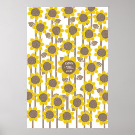 Póster Sunflowers -250 Signature Guest Book Alternative